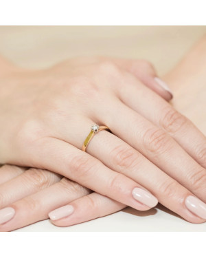 14k Gold Ring with 0.30ct Brilliant Diamond