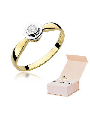 14k Gold Ring with 0.10ct Brilliant Diamond