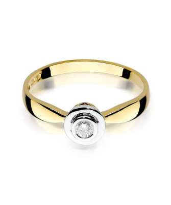 14k Gold Ring with 0.10ct Brilliant Diamond