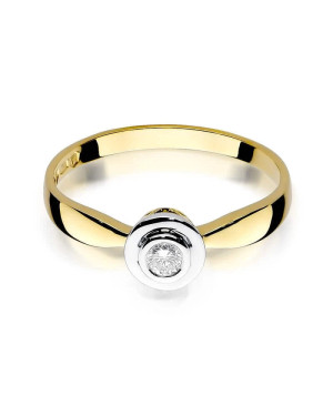 14k Gold Ring with 0.10ct Brilliant Diamond