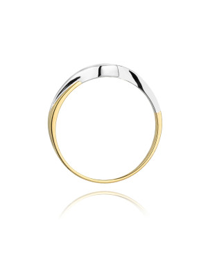 Złoty Pierścionek 14k z diamentem brylant 0,05ct