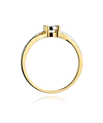 14k Gold Ring with 0.08ct Brilliant Diamond