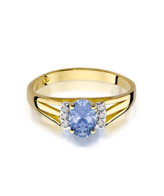 14k Gold Ring with Tanzanite Diamond 0.40ct