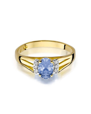 14k Gold Ring with Tanzanite Diamond 0.40ct