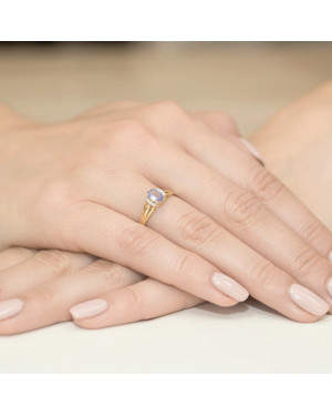 14k Gold Ring with Tanzanite Diamond 0.40ct