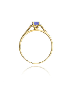 14k Gold Ring with Tanzanite Diamond 0.40ct