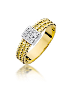 14k Gold Ring with 0.08ct Brilliant Diamond