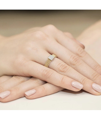 14k Gold Ring with 0.08ct Brilliant Diamond