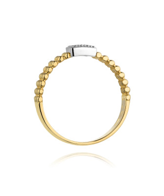 14k Gold Ring with 0.08ct Brilliant Diamond