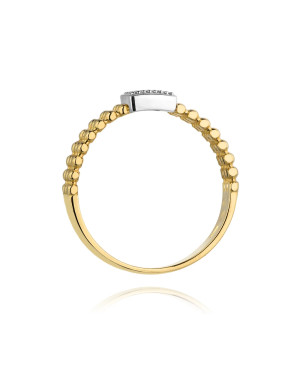 14k Gold Ring with 0.08ct Brilliant Diamond