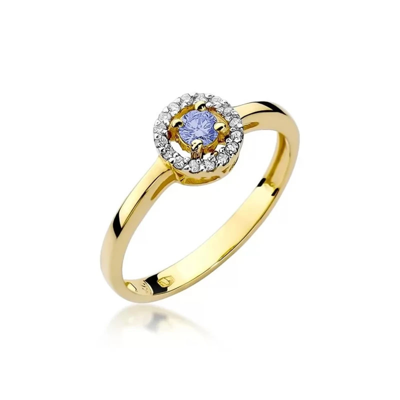 Gold ring with diamond EY-238 tanzanite | GoldJewellery