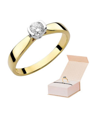 14k Gold Ring with 0.30ct Brilliant Diamond