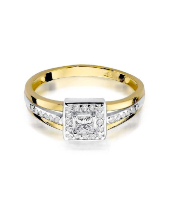 Złoty Pierścionek 14k z diamentem brylant 0,29ct