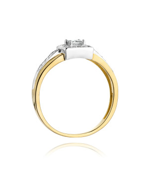 Złoty Pierścionek 14k z diamentem brylant 0,29ct