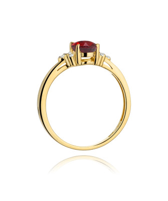14k Gold Ring with 1.00ct Diamond Ruby