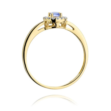 Gold ring with diamond EY-238 tanzanite | GoldJewellery