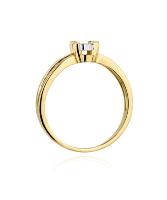 14k Gold Ring with 0.08ct Brilliant Diamond