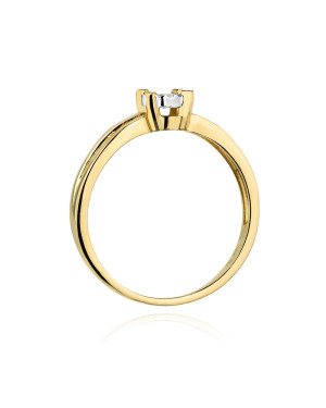14k Gold Ring with 0.08ct Brilliant Diamond