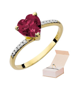 14k Gold Ring with 1.70ct Diamond Ruby