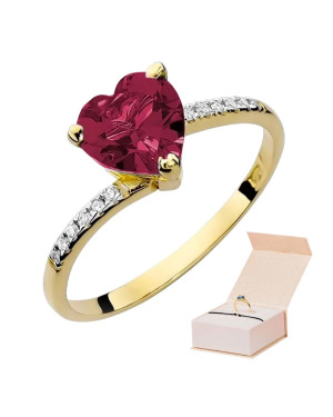 14k Gold Ring with 1.70ct Diamond Ruby