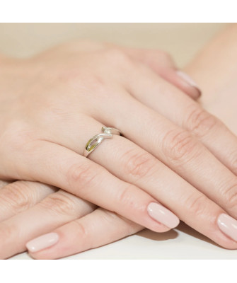 14k Gold Ring with 0.10ct Brilliant Diamond