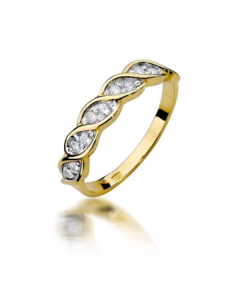 14k Gold Ring with 0.20ct Brilliant Diamond
