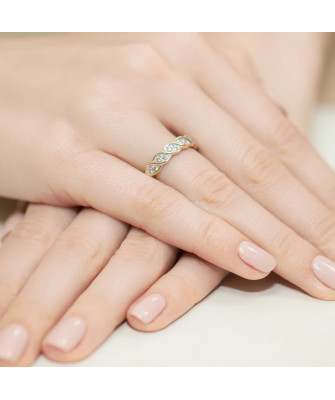 14k Gold Ring with 0.20ct Brilliant Diamond