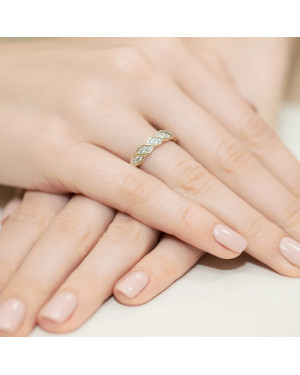 14k Gold Ring with 0.20ct Brilliant Diamond