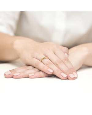 14k Gold Ring with 0.08ct Brilliant Diamond