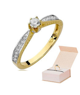 14k Gold Ring with 0.30ct Brilliant Diamond