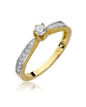14k Gold Ring with 0.30ct Brilliant Diamond