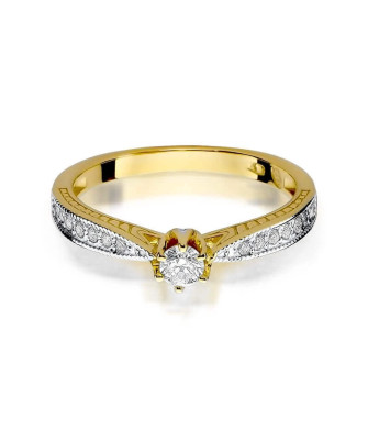 14k Gold Ring with 0.30ct Brilliant Diamond