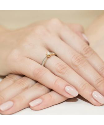 14k Gold Ring with 0.30ct Brilliant Diamond