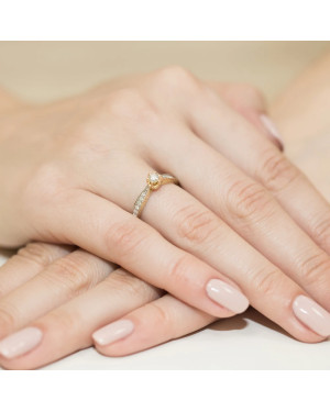 14k Gold Ring with 0.30ct Brilliant Diamond