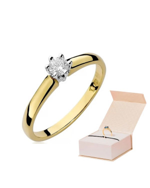 14k Gold Ring with 0.20ct Brilliant Diamond