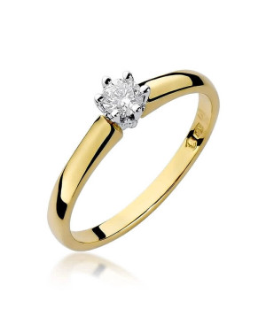14k Gold Ring with 0.20ct Brilliant Diamond