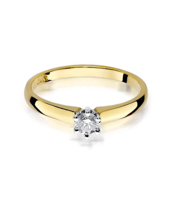 14k Gold Ring with 0.20ct Brilliant Diamond