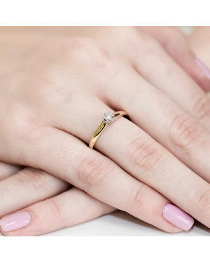 14k Gold Ring with 0.20ct Brilliant Diamond