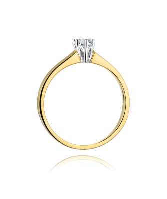 14k Gold Ring with 0.20ct Brilliant Diamond