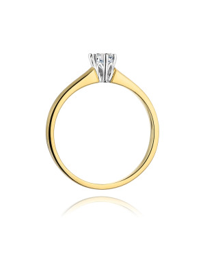 14k Gold Ring with 0.20ct Brilliant Diamond
