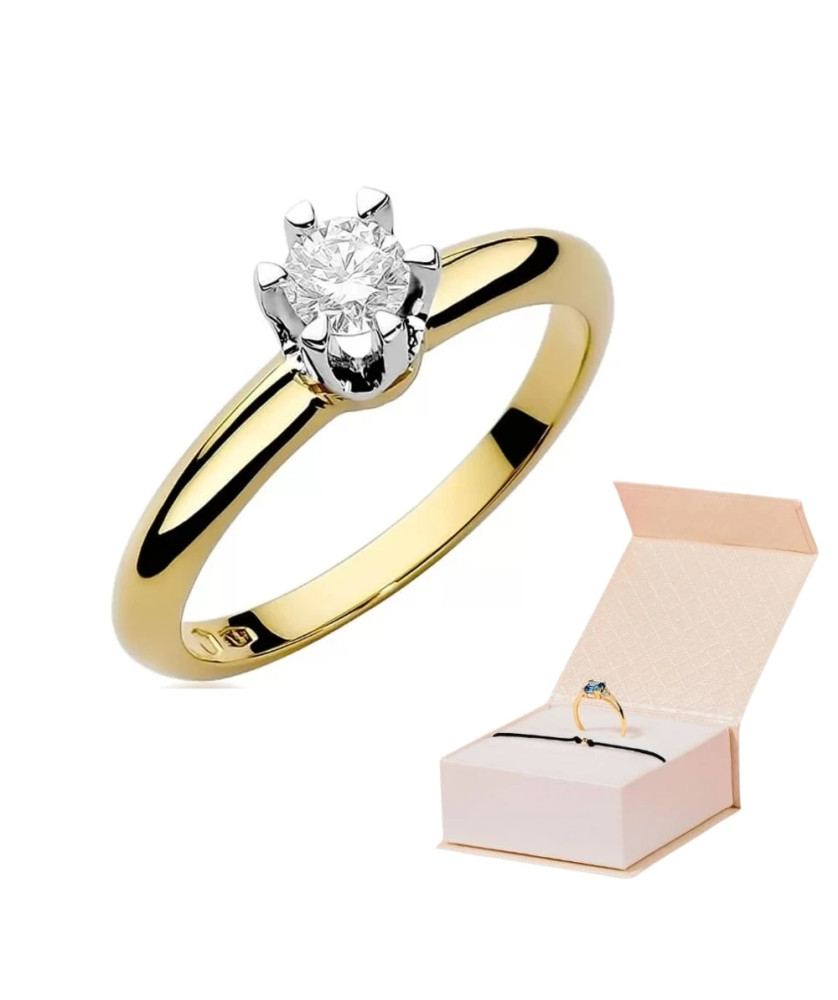 14k Gold Ring with 0.30ct Brilliant Diamond