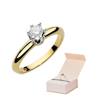 14k Gold Ring with 0.30ct Brilliant Diamond