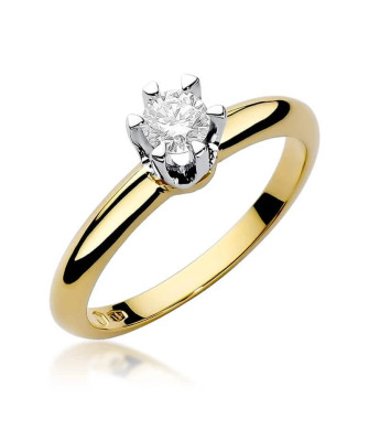 14k Gold Ring with 0.30ct Brilliant Diamond