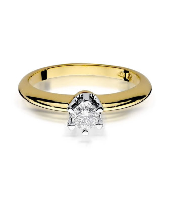 14k Gold Ring with 0.30ct Brilliant Diamond
