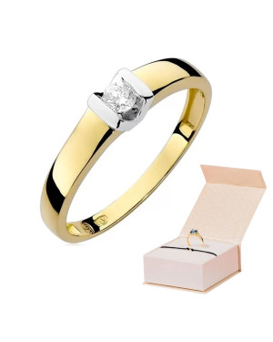14k Gold Ring with 0.10ct Brilliant Diamond