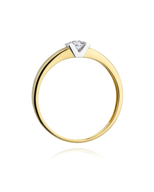 14k Gold Ring with 0.10ct Brilliant Diamond