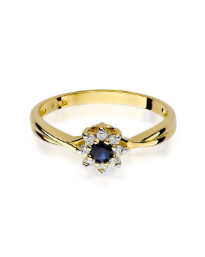 14k Gold Ring with 0.15ct Sapphire Diamond