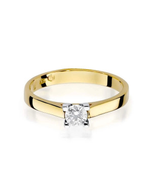 Złoty Pierścionek 14k z diamentem brylant 0,25ct