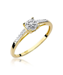 14k Gold Ring with 0.12ct Brilliant Diamond