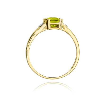 Gold ring with diamond EY-40 olivine | GoldJewellery